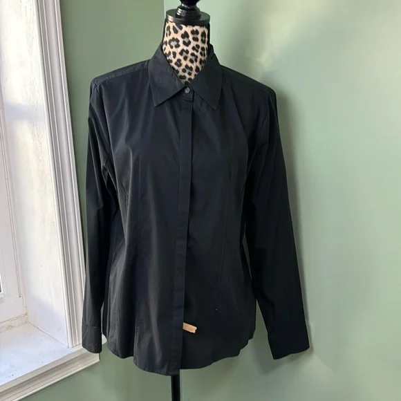Apt. 9 black button-down shirt XL. - Picture 1 of 5